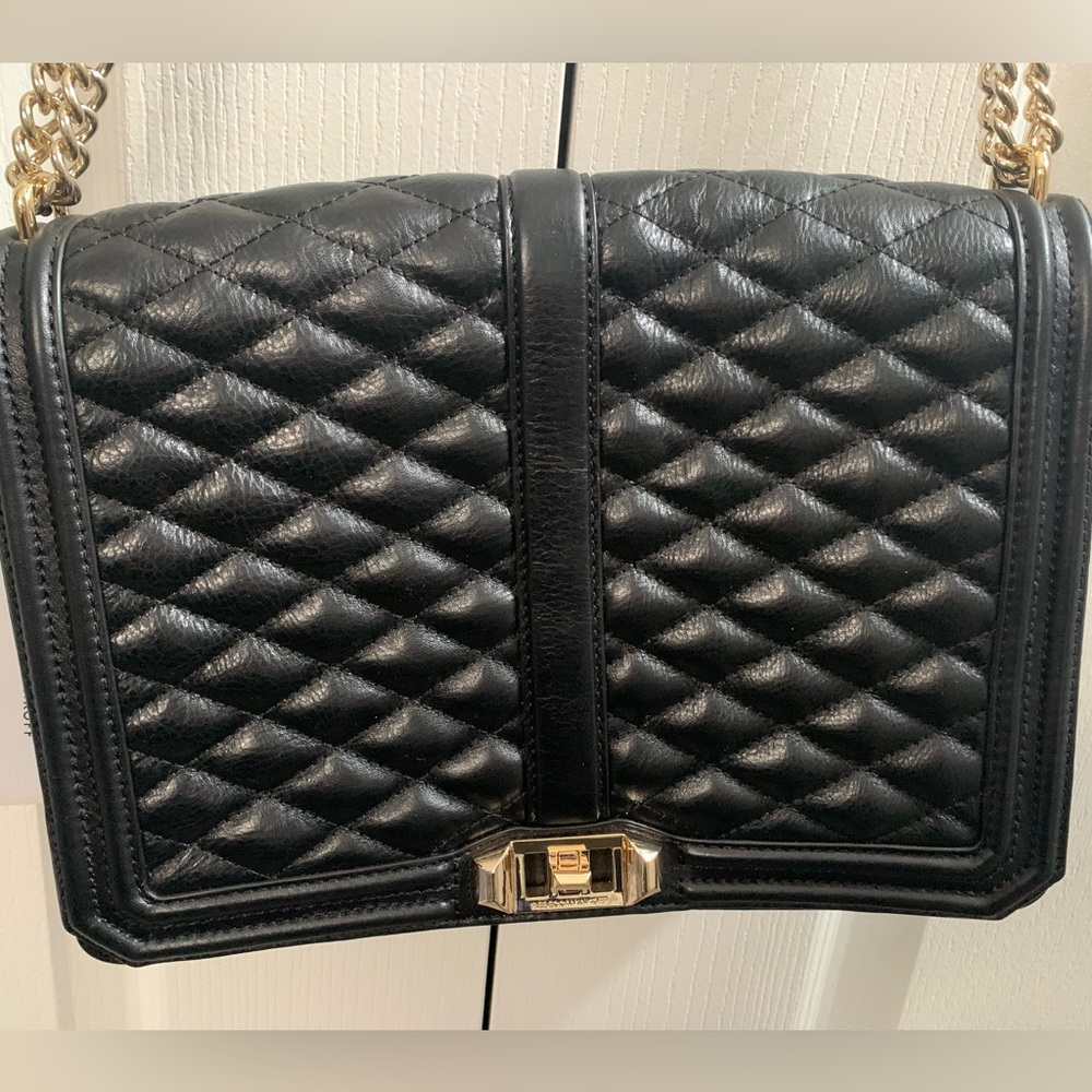 Rebecca Mincoff Jumbo Love Crossbody Black